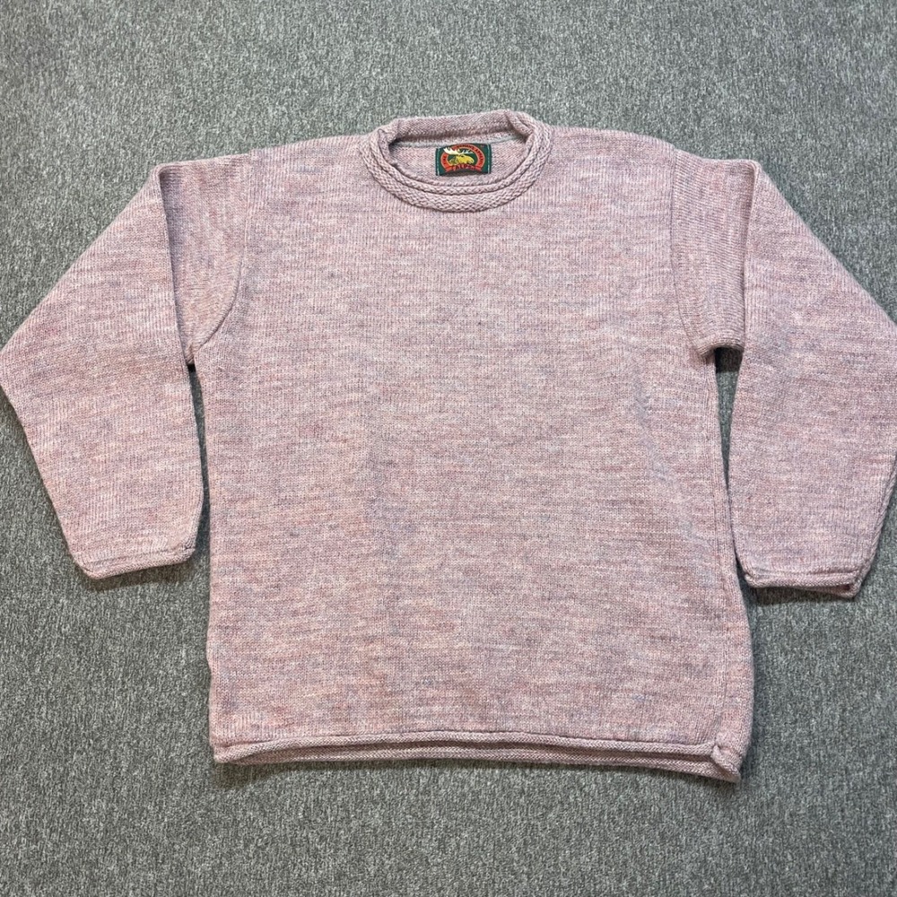 Alps Womens Vintage 100% Wool Sweater Heather Crew Neck Made‎ in USA M